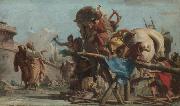 Giovanni Domenico Tiepolo Building of the Troyan Horse Germany oil painting artist